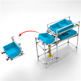 Pneumatic return rack